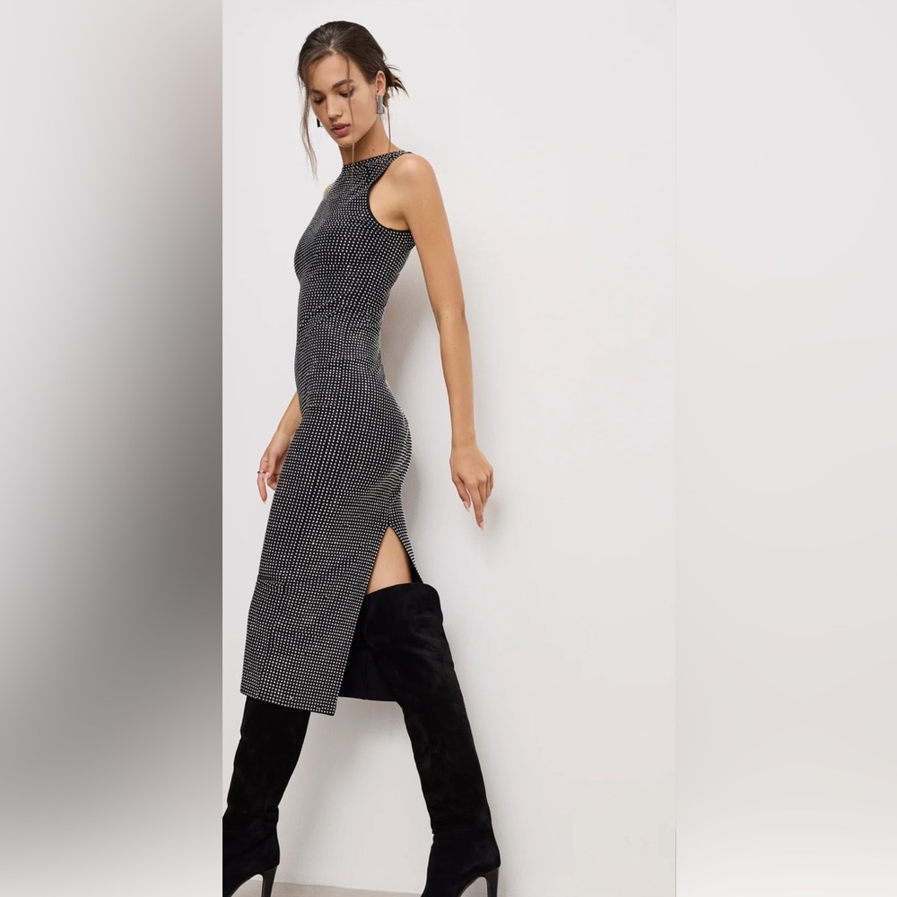 Good American Crystal Midi Dress 
Size M. Brand New with Tags